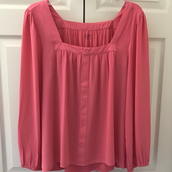 Ann Taylor Loft Square Neck Blouse - Picture 2 of 7